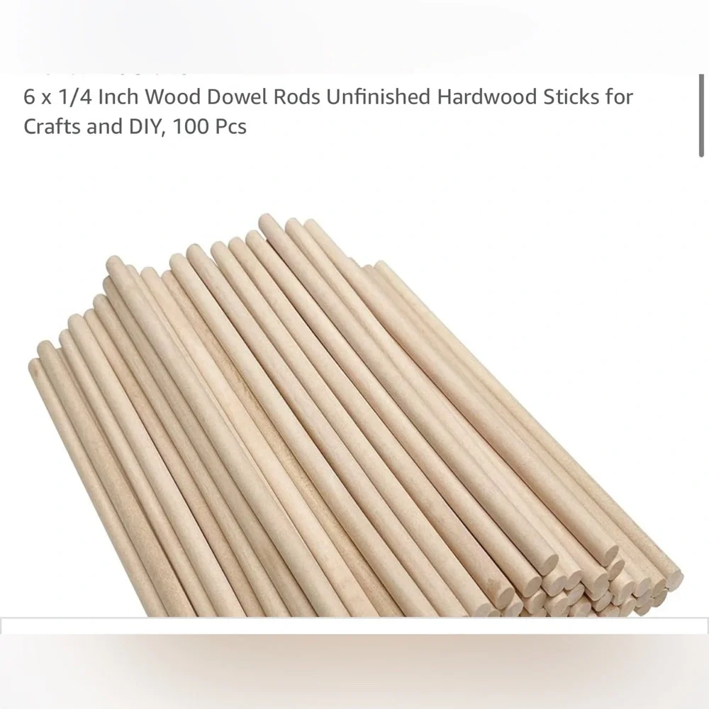 Set(50) Natural Wooden Sticks for Crafts and Party Supplies